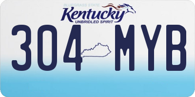 KY license plate 304MYB