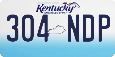 KY license plate 304NDP