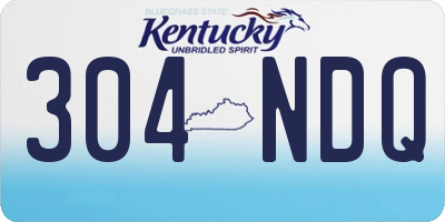 KY license plate 304NDQ