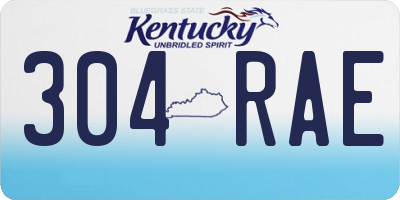 KY license plate 304RAE