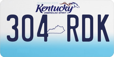 KY license plate 304RDK