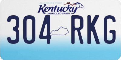 KY license plate 304RKG