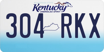 KY license plate 304RKX