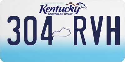 KY license plate 304RVH