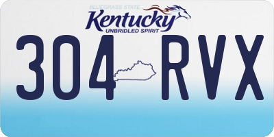 KY license plate 304RVX