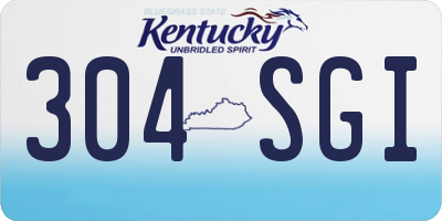 KY license plate 304SGI