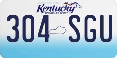 KY license plate 304SGU