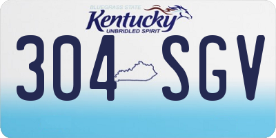 KY license plate 304SGV