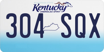 KY license plate 304SQX