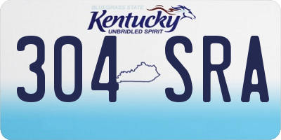 KY license plate 304SRA