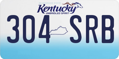 KY license plate 304SRB
