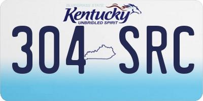 KY license plate 304SRC