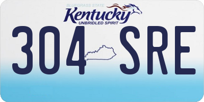 KY license plate 304SRE