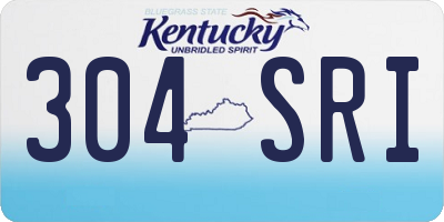 KY license plate 304SRI