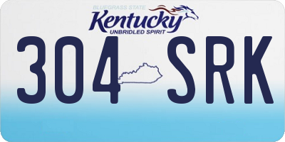 KY license plate 304SRK