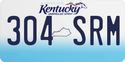 KY license plate 304SRM