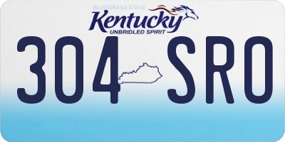 KY license plate 304SRO