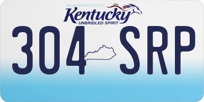 KY license plate 304SRP