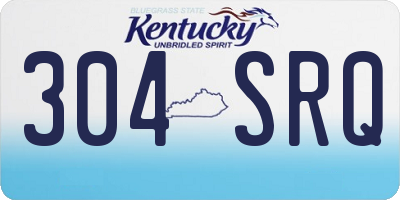 KY license plate 304SRQ