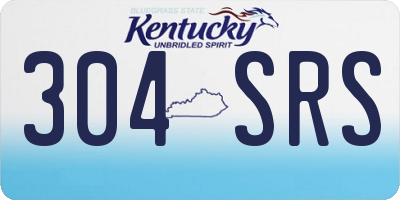 KY license plate 304SRS