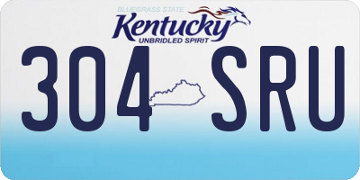 KY license plate 304SRU