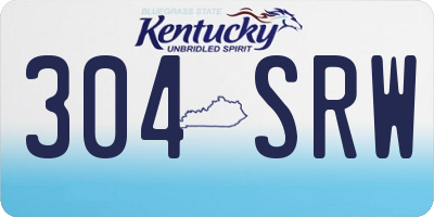 KY license plate 304SRW