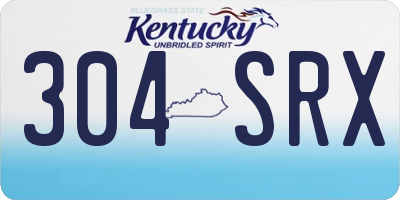 KY license plate 304SRX