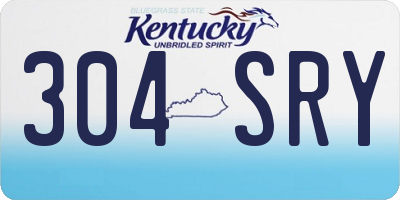 KY license plate 304SRY