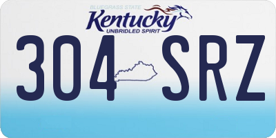 KY license plate 304SRZ