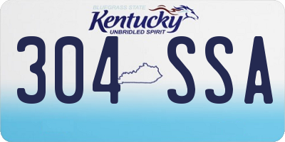 KY license plate 304SSA
