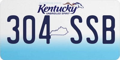KY license plate 304SSB