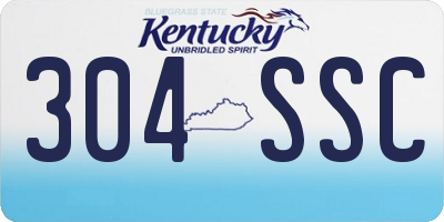 KY license plate 304SSC