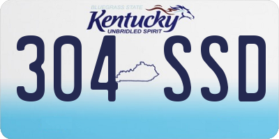 KY license plate 304SSD