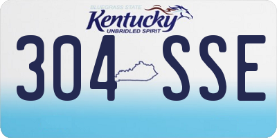 KY license plate 304SSE