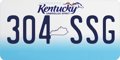KY license plate 304SSG