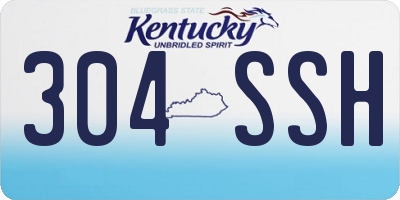 KY license plate 304SSH