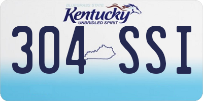KY license plate 304SSI