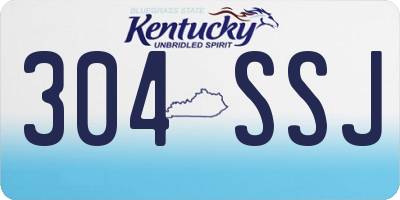 KY license plate 304SSJ