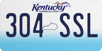 KY license plate 304SSL
