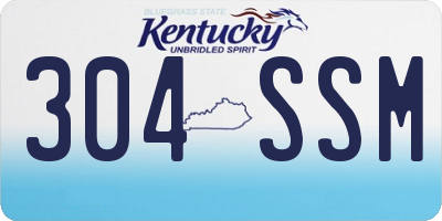 KY license plate 304SSM