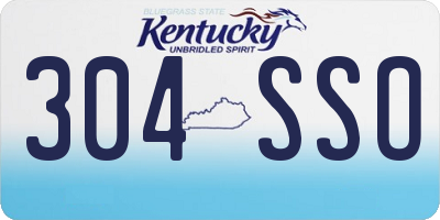 KY license plate 304SSO