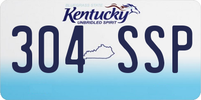 KY license plate 304SSP