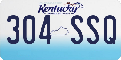 KY license plate 304SSQ