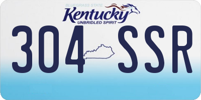 KY license plate 304SSR