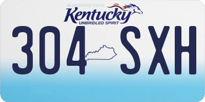 KY license plate 304SXH