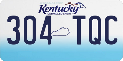 KY license plate 304TQC