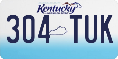 KY license plate 304TUK