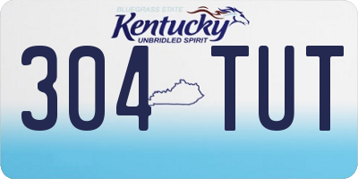 KY license plate 304TUT