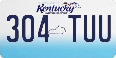 KY license plate 304TUU