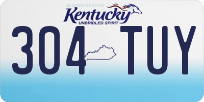 KY license plate 304TUY